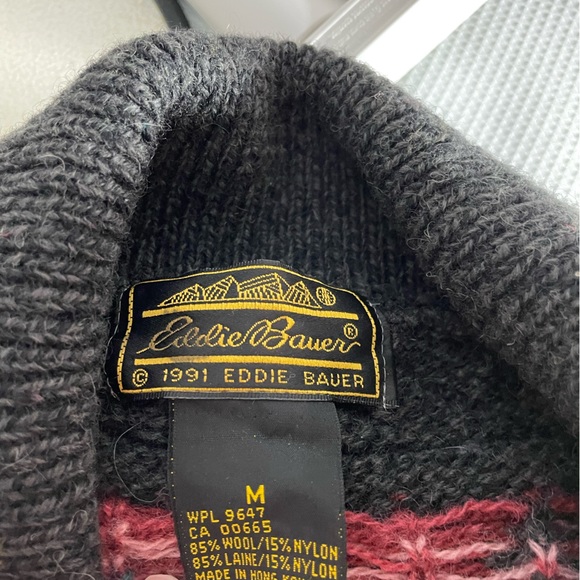 Eddie Bauer sweater black and multicolored floral print - Picture 9 of 9